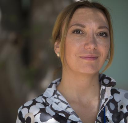 Rumena Gjerdovska, Macedonia’s only social worker focused exclusively on supporting people with HIV, and one of the first HIV specialists people meet on diagnosis. 