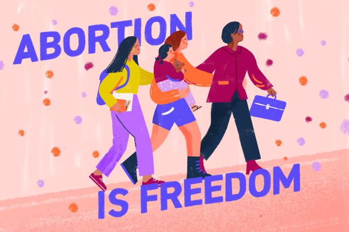 Illustration abortion care: Abortion is Freedom