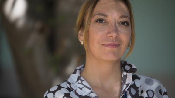 Rumena Gjerdovska, Macedonia’s only social worker focused exclusively on supporting people with HIV, and one of the first HIV specialists people meet on diagnosis. 